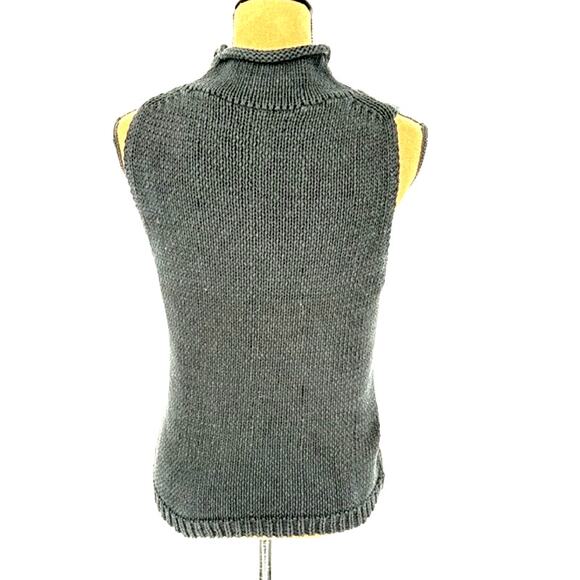 J. Crew Mock Neck Knit Vest in Black – Size Medium - Picture 4 of 7